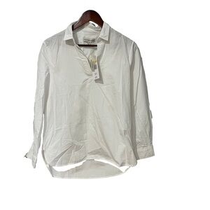 Alexander Jordan white long sleeve v neck with collar size medium